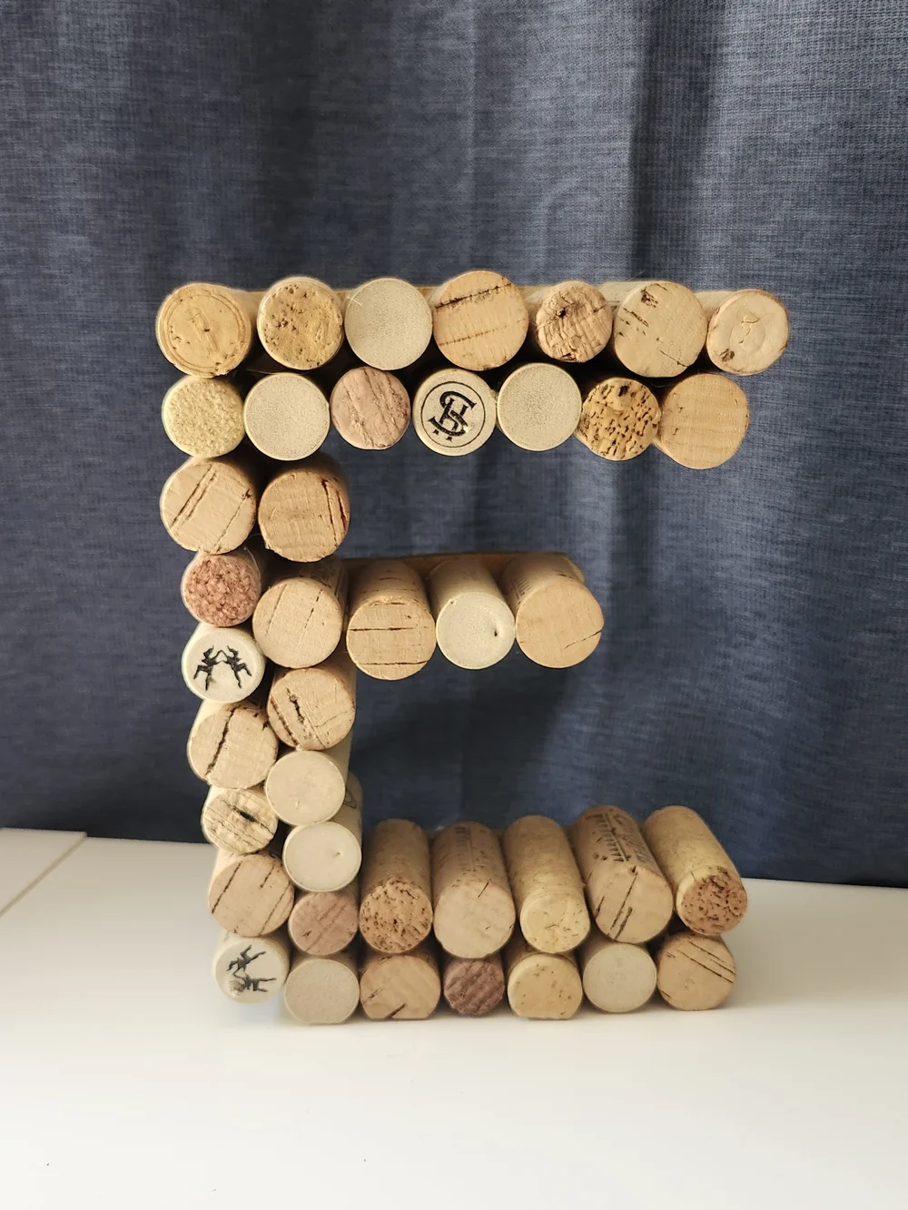 Handmade Wine Cork Letter E - 8